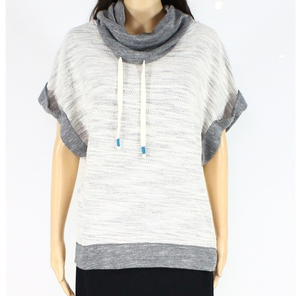 Grey Calvin Klein Oversized Knit Cowl Neck